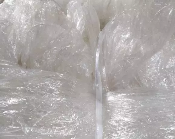 Отходы стрейч-плёнки прозрачные чистые